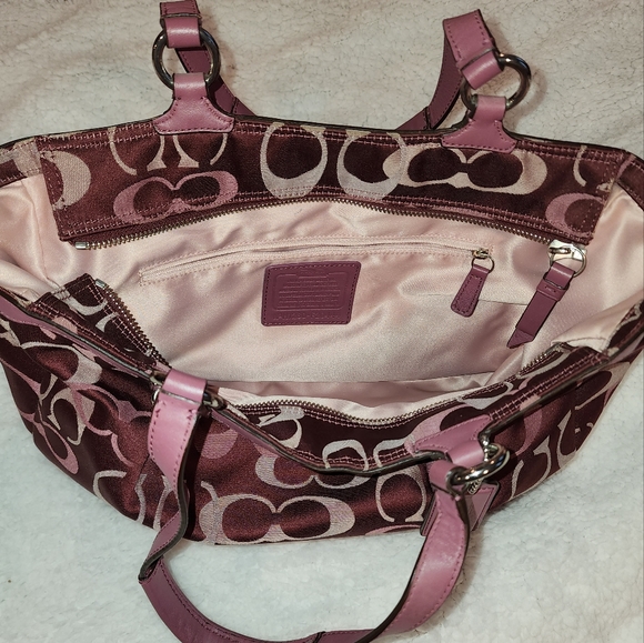 Coach Bags Coach Authentic Medium Tote Multi Pocket Purple With